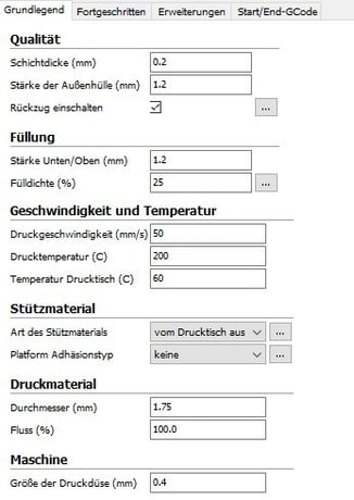 Meine Druckeinstellungen